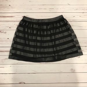 🌻 City Chic Faux Leather and Tulle Mini Skirt